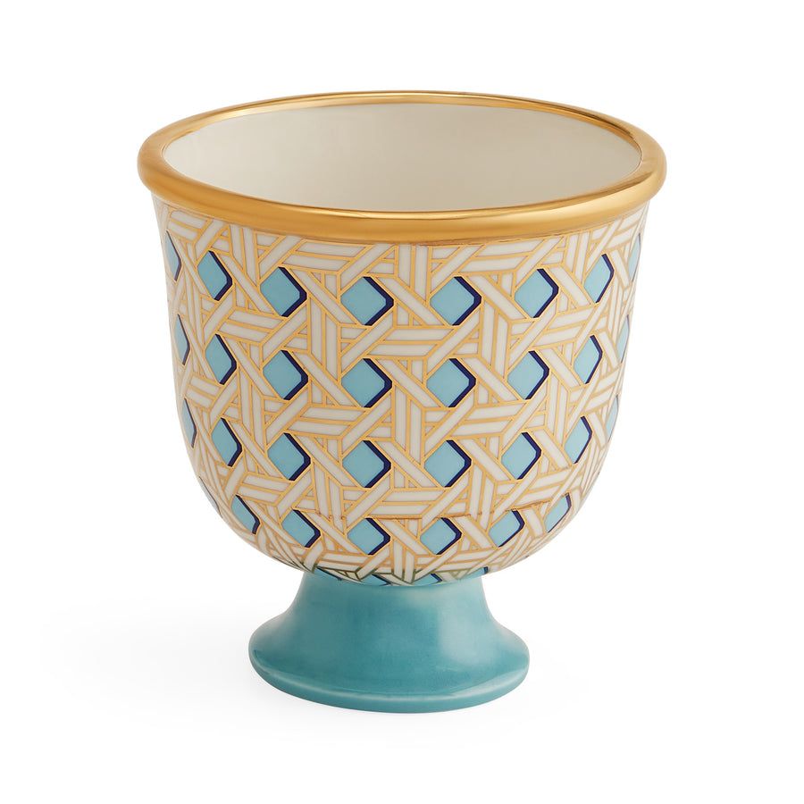 Basketweave Pedestal Bowl