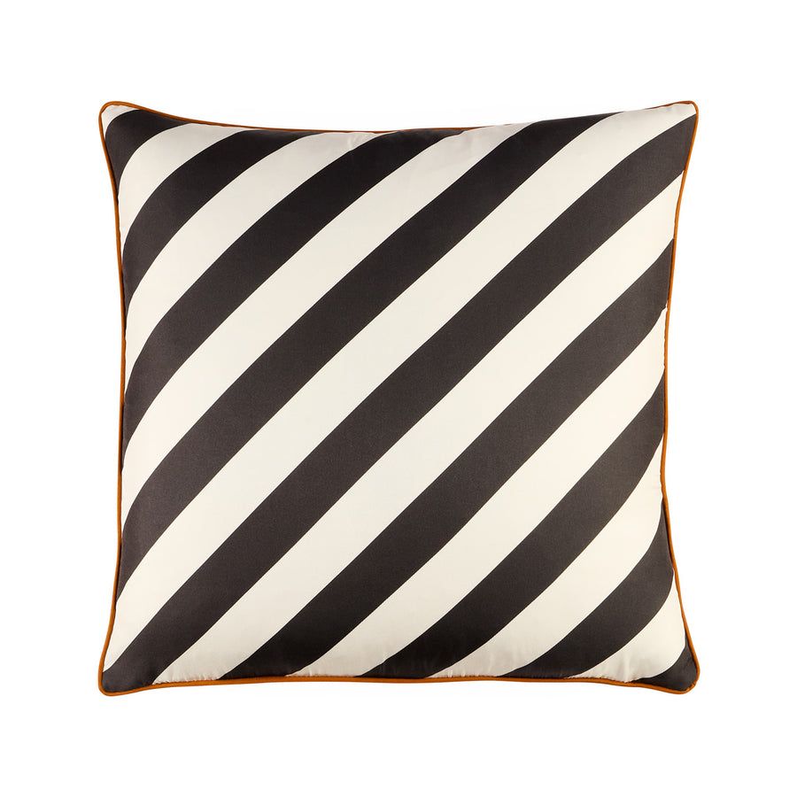 Cabana Silk Pillow - Black