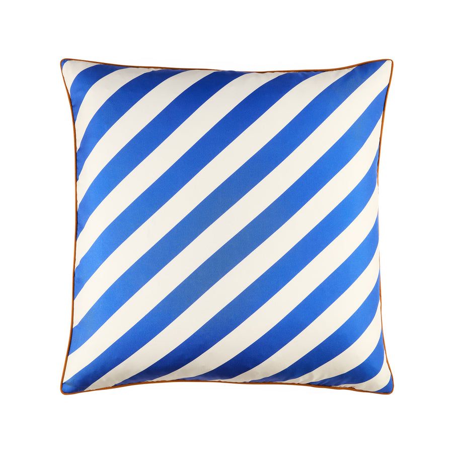 Cabana Silk Cushion - Blue