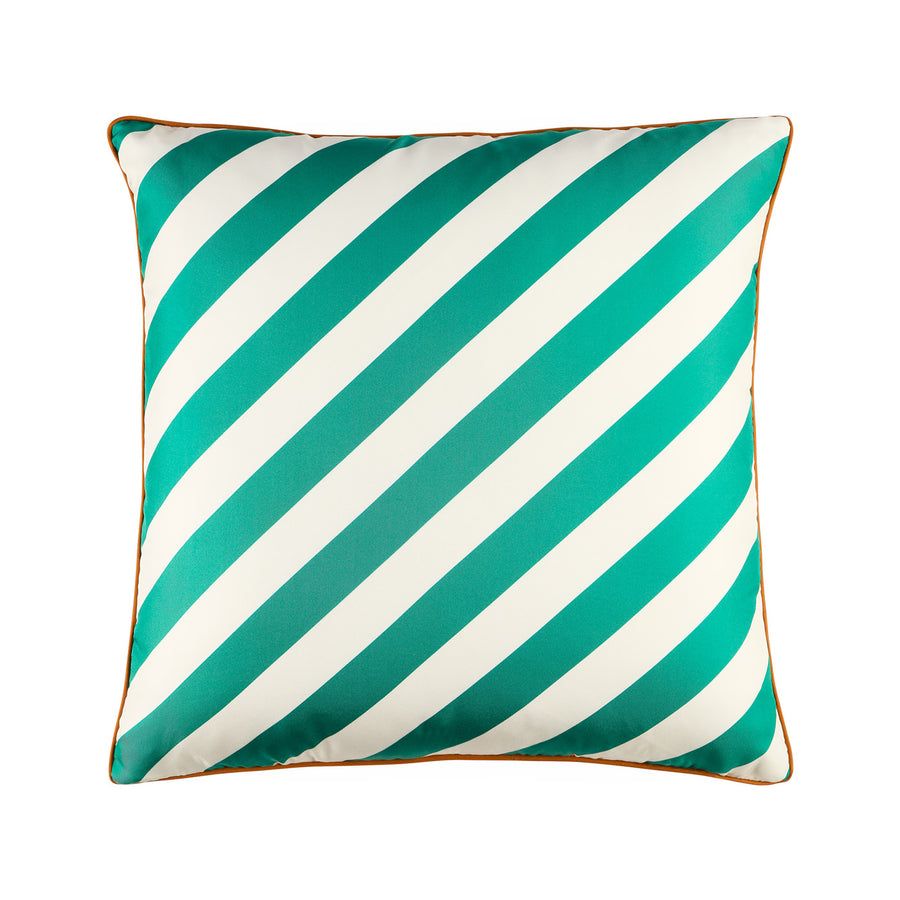 Cabana Silk Cushion - Green
