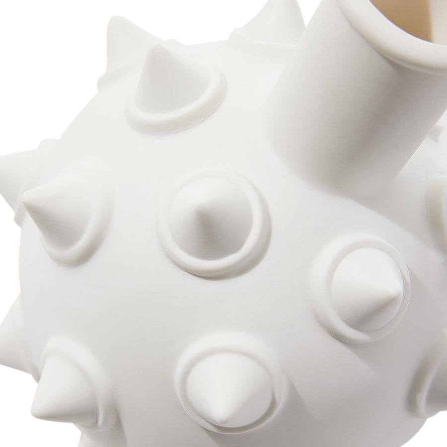 White porcelain vase with stud design
