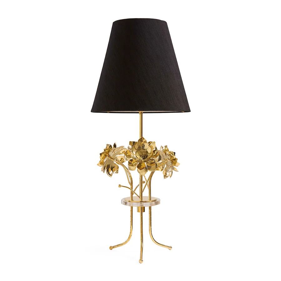 Brass Flower Table Lamp