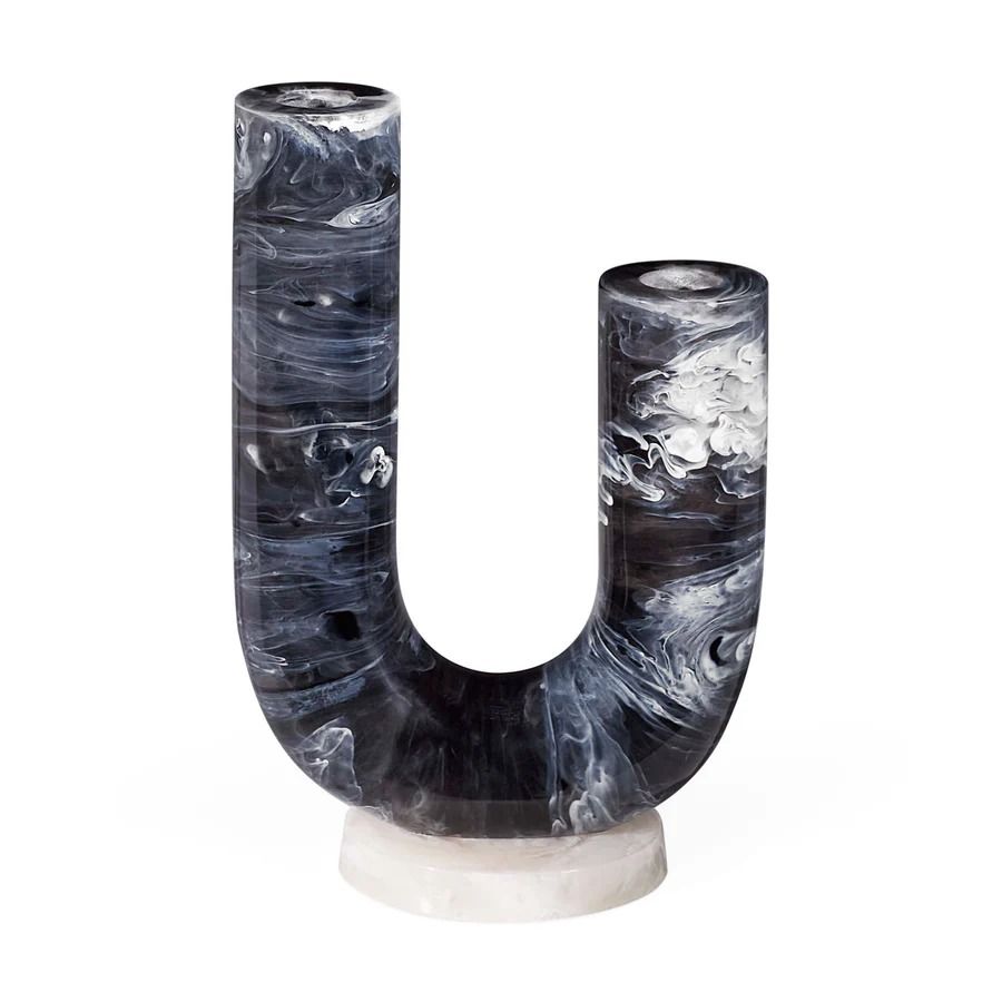 Como Black & White Double Tube Vase