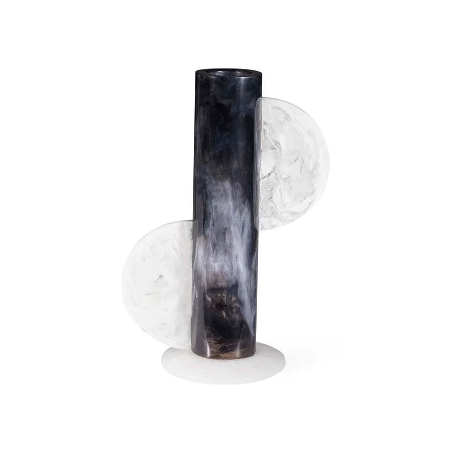 Como Black & White Cylinder Vase