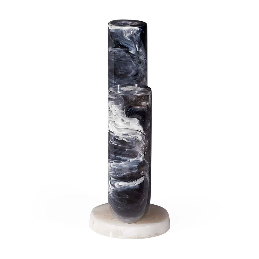 Como Black & White Double Tube Vase