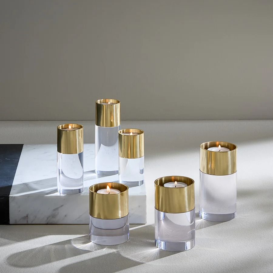 Jacques Candle Holder Set - Clear
