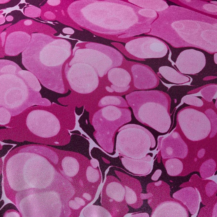 Marbleized Fuchsia Silk Cushion