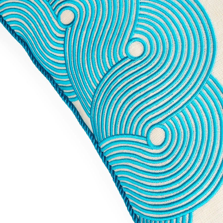 Pompidou Half Circles Pillow - Aqua