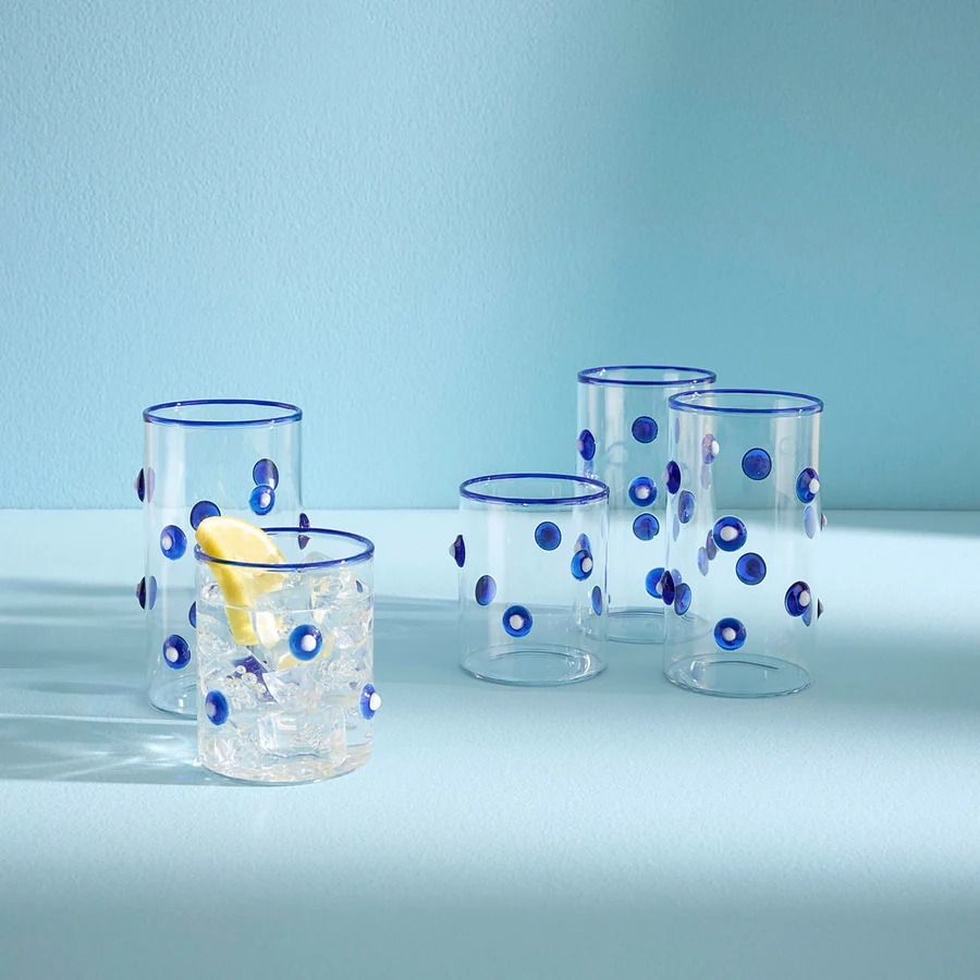 Elevate your sipping experience with the Dottie Rocks Glassware Set. Stylish and durable, these glasses add a touch of elegance to any occasion.
