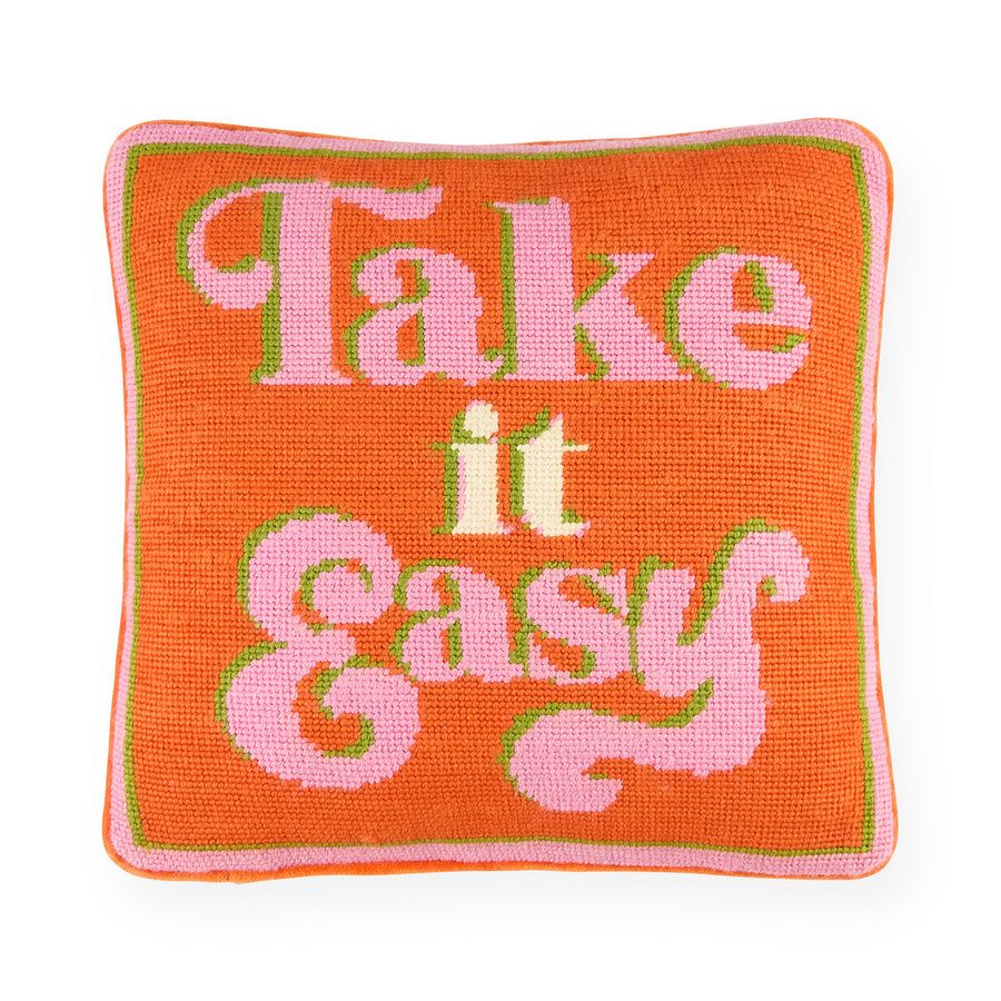 Take It Easy Needlepoint Cushion