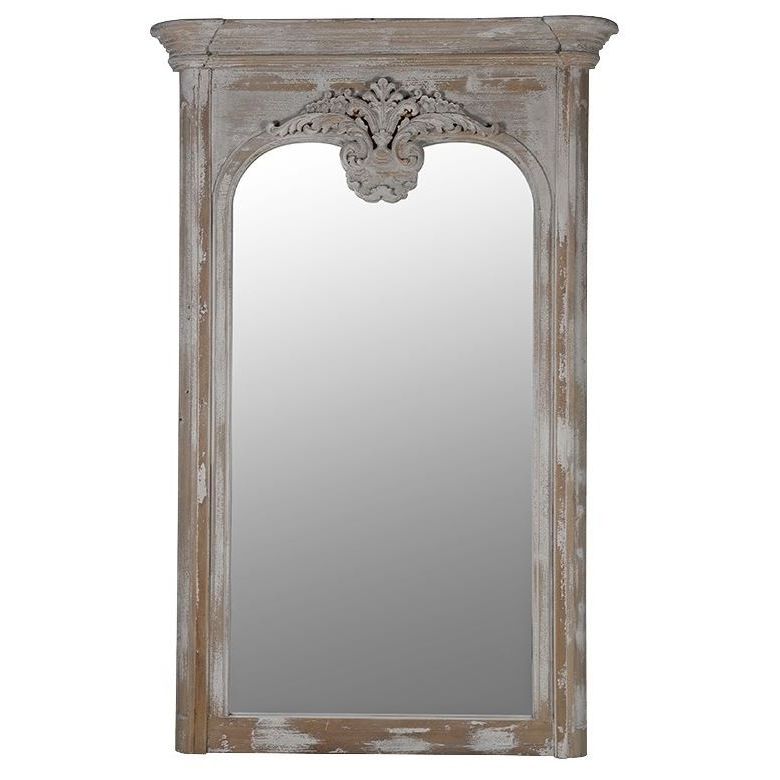 Rustic White Antiqued Mirror