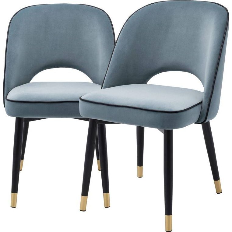 EICHHOLTZ CLIFF DINING CHAIR-Blue-Set of 2
