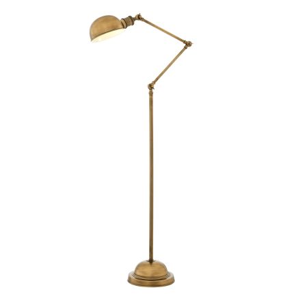 Stylish flexible brass finish floor lamp 