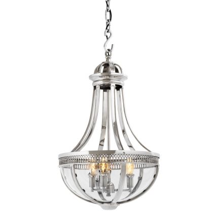 Luxury nickel finish lantern with intricate detailing