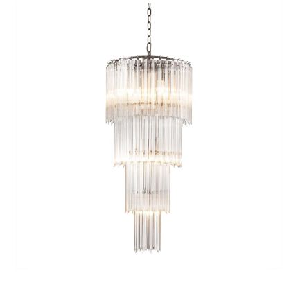 Chic four tier centrepiece chandelier in nickel