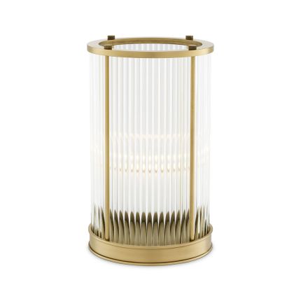 A luxurious hurricane by Eichholtz inspired by Art-Deco and classic designs with a contemporary twist and an antique brass finish 
