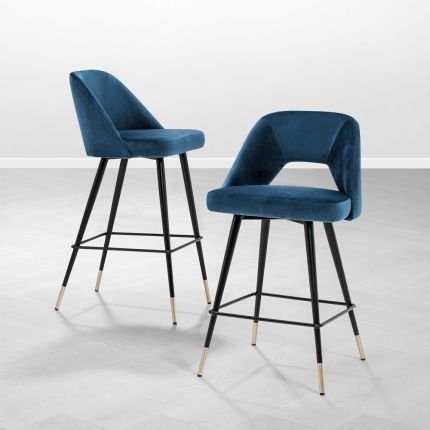 Eichholtz Avorio Counter Stool - Blue