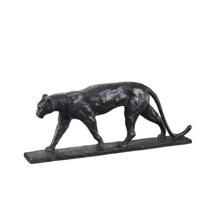 bronze patina leopard sculpture