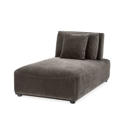 A stylish granite grey chaise longue