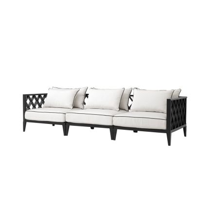 contemporary, monochromatic outdoor sofa