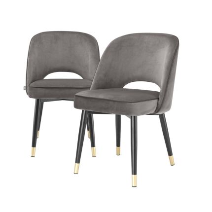 Eichholtz Cliff Dining Chair - Grey - Set Of 2