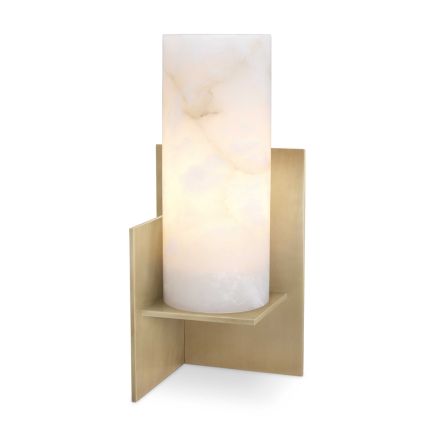 Luxurious Eichholtz alabaster table lamp with antique brass finish