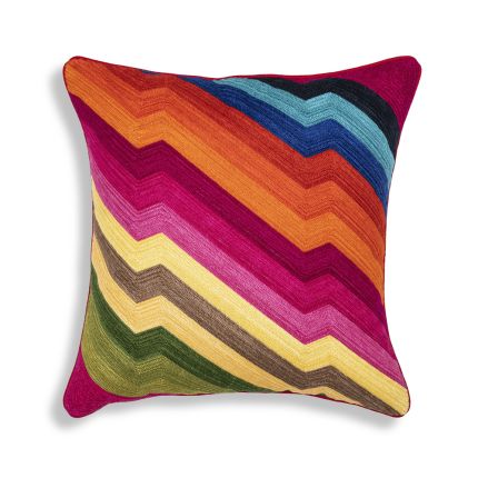 Eichholtz bright and colourful multicoloured striped cushion