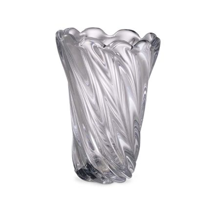 Handcrafted clear glass vase