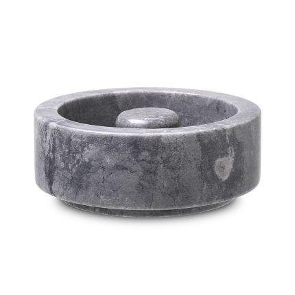 A luxurious grey marble ashtray by Eichholtz with a smooth and sophisticated charm