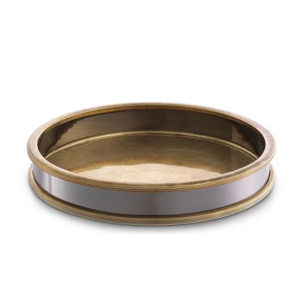 chic brass and nickel tray
