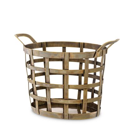 woven brass basket