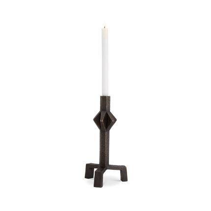 bronze geometric candle holder