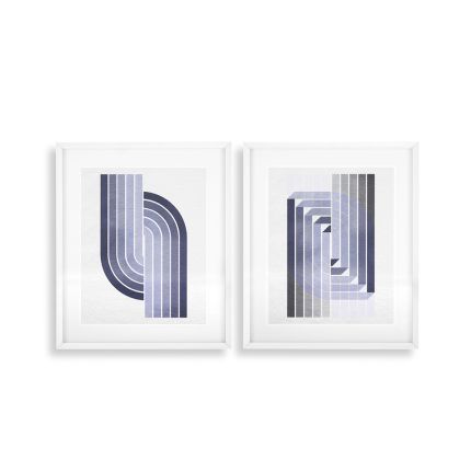 A beautiful print with gorgeous navy-gradient lines 