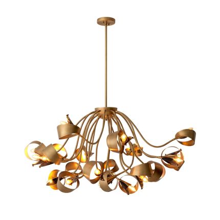 Unique brass chandelier with adjustable arms