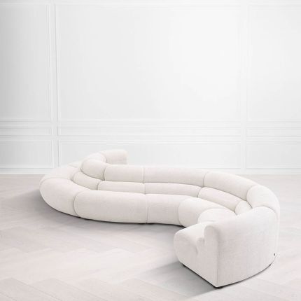 Modular curved sofa in Lyssa off-white