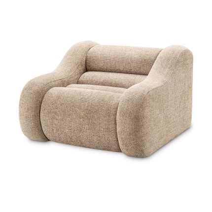Dreamy armchair in soft Lyssa-Sand fabric