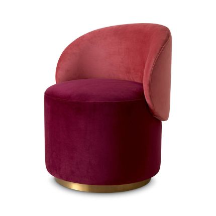 Eichholtz Greer Low Dining Chair - Savona Bordeaux Red