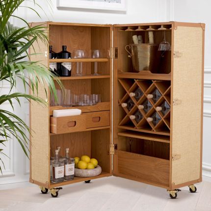 Bianco Wine Cabinet - Rattan