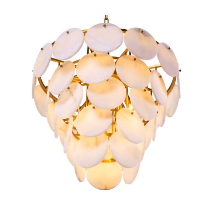 Stunning ceiling light with alabaster discs