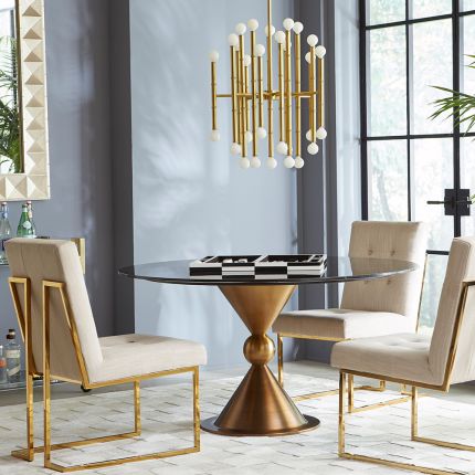 A luxurious bamboo-inspired chandelier
