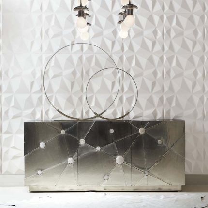 Constellation inspired sideboard with crystal globe details