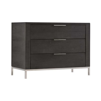 Dark, modern and simplistic bedside table