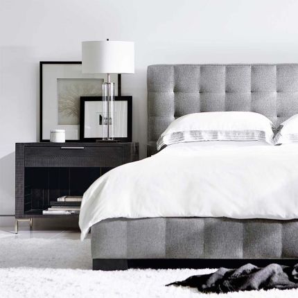 A glamorously chic bedside table.
