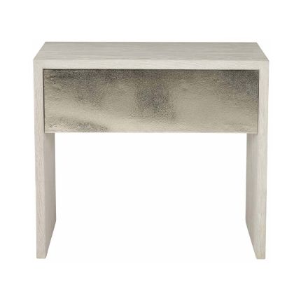 Sleek bedside table with one drawer.