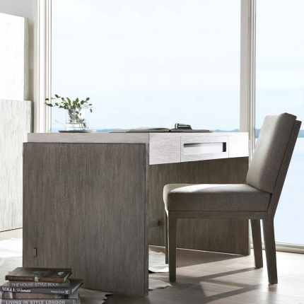 Scandinavian inspired desk with two-toned wood