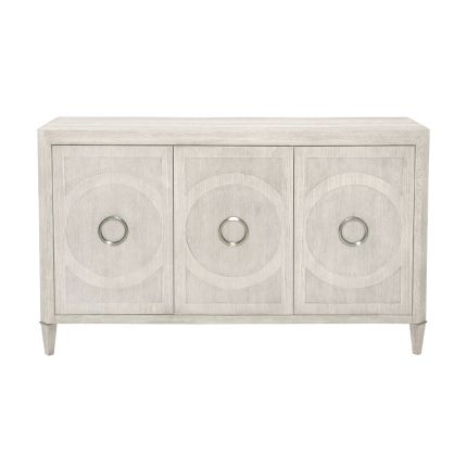 A classic three door buffet with a natural finish and an abundance of internal storage 