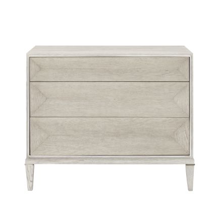 A stylish natural chest with tarnished nickel accents