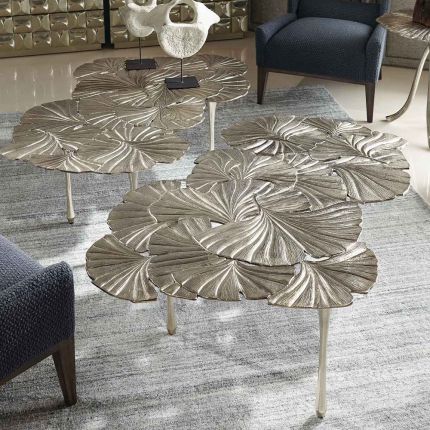 Gingko leaf patterned coffee table