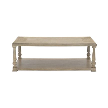 Traditional looking coffee table but in a contemporary finish