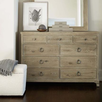 A beautifully rustic 9 drawer dresser